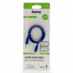 Hama Lydkabel Flexi-Slim 3,5mm-3,5mm Gull Blå 0,75m Hama Lydkabel Flexi-Slim 3,5mm-3,5mm Gull Blå 0,75m