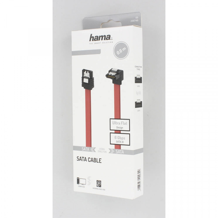 Hama SATA Serial-ATA III 90° 6 Gbit/s Kabel Intern 0.60m Hama SATA Serial-ATA III 90° 6 Gbit/s Kabel Intern 0.60m