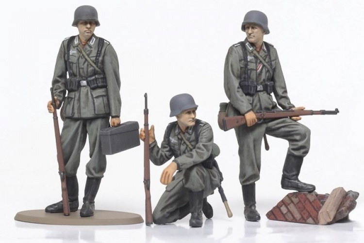 Tamiya 1/48 sett med infanteri fra Wehrmacht under andre verdenskrig