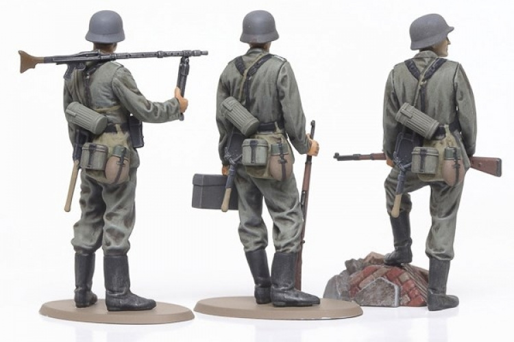 Tamiya 1/48 sett med infanteri fra Wehrmacht under andre verdenskrig