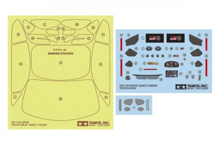 Tamiya 1/24 Toyota GR 86 Tamiya 1/24 Toyota GR 86
