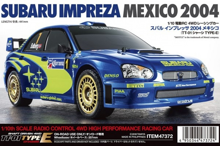 TAMIYA 1/10 R/C Subaru Impreza Mexico 2004 (TT-01 Type-E)