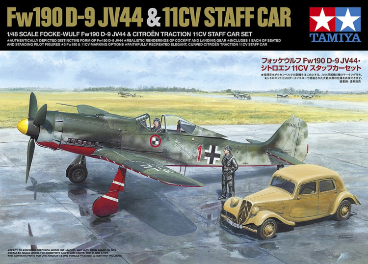 Tamiya 1/48 Focke-Wulf Fw190 D-9 JV44 og Citroën Traction