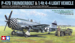 Tamiya 1/48 Republic P-47D Thunderbolt® og 1/4-tonns 4x4 lett kjøretøy
