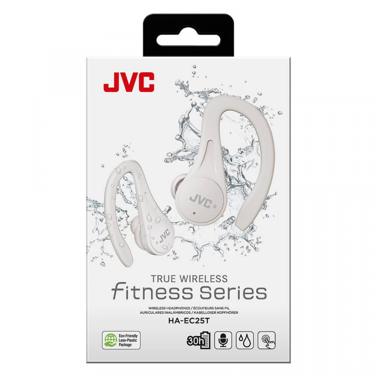 JVC Øretelefoner i øret True Wireless Sports White HA-EC25T-W-U
