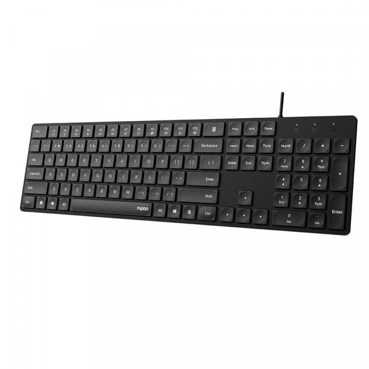Rapoo Tastatur NK8020 USB Kablet Svart