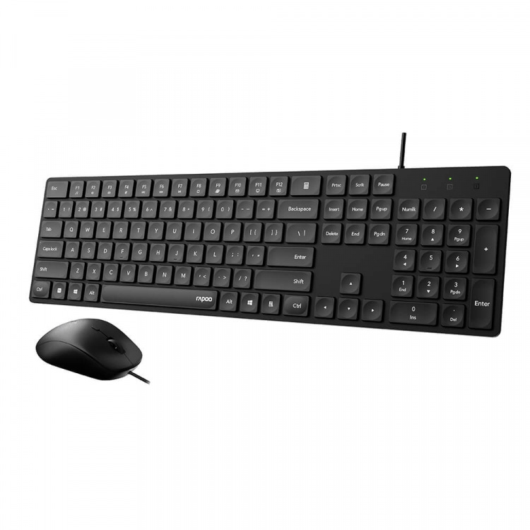 Rapoo Tastatur/Musesett NX8020 Kablet Svart Rapoo Tastatur/Musesett NX8020 Kablet Svart