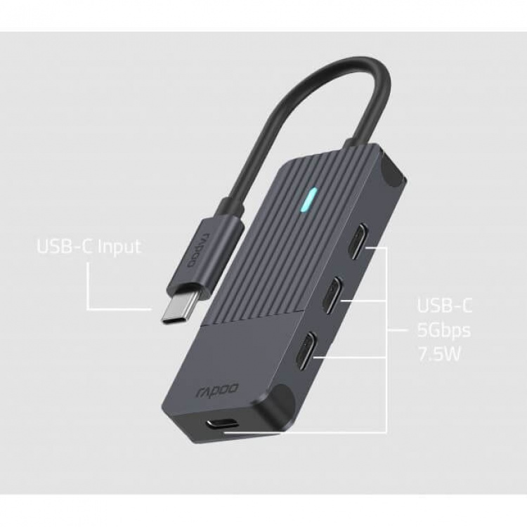 Rapoo UCH-4002 USB-C til USB-C Hub