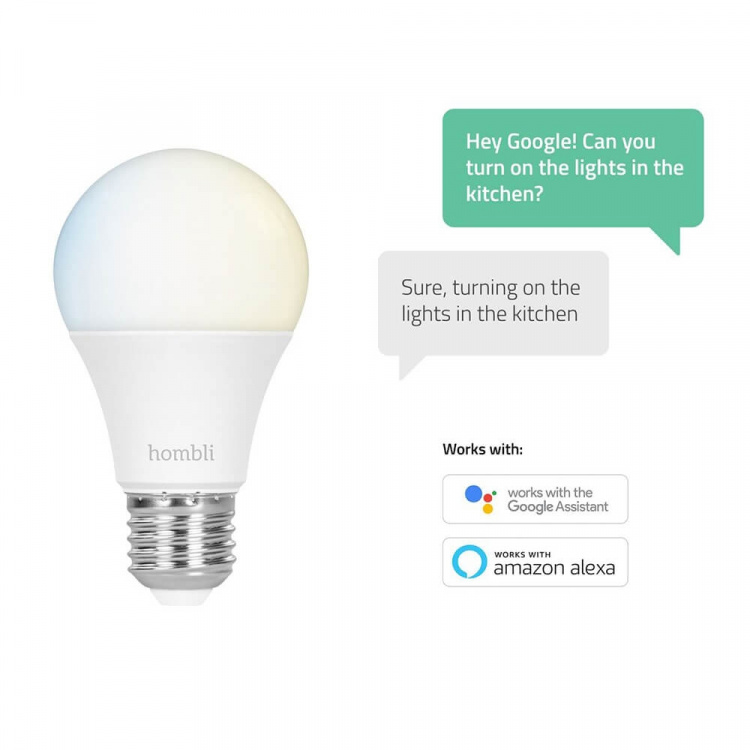 Hombli Smartlampe E27 9W Promo 2-pakning CCT