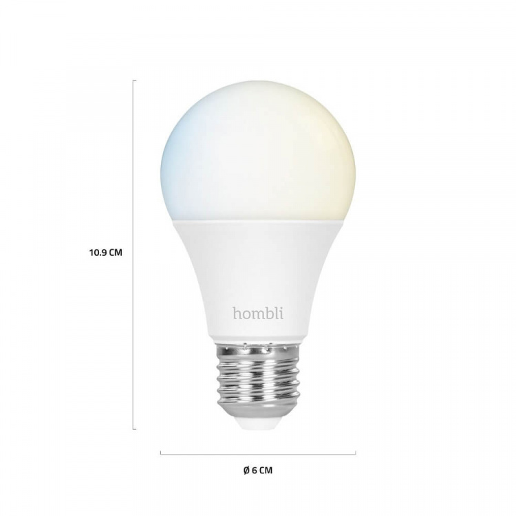 Hombli Smartlampe E27 9W Promo 2-pakning CCT