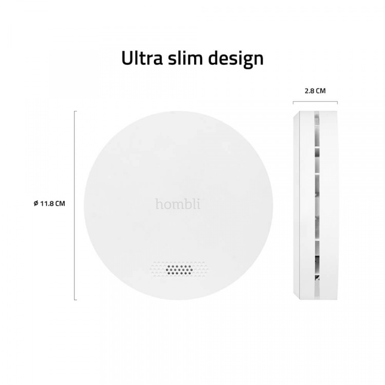 Hombli Smart Røykdetektor Hvit