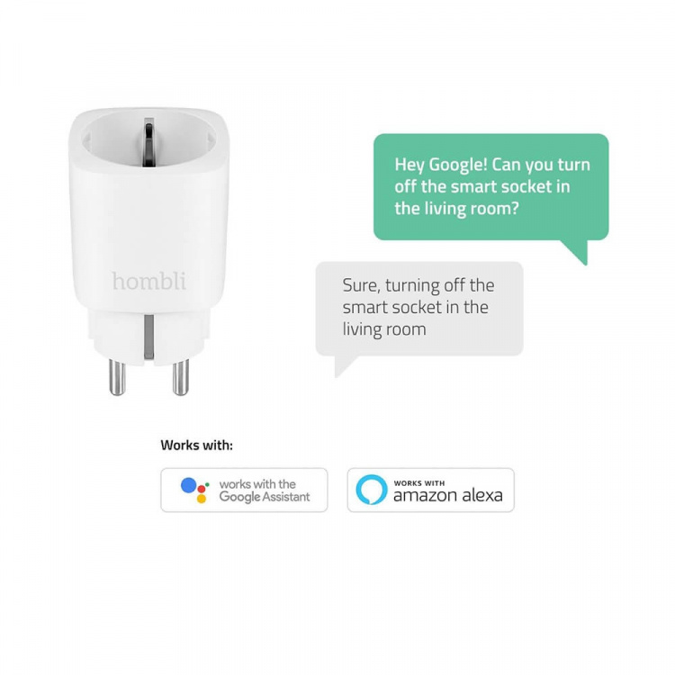 Hombli EU Smart Plug Promo Pak 2+1 Hvit Hombli EU Smart Plug Promo Pak 2+1 Hvit