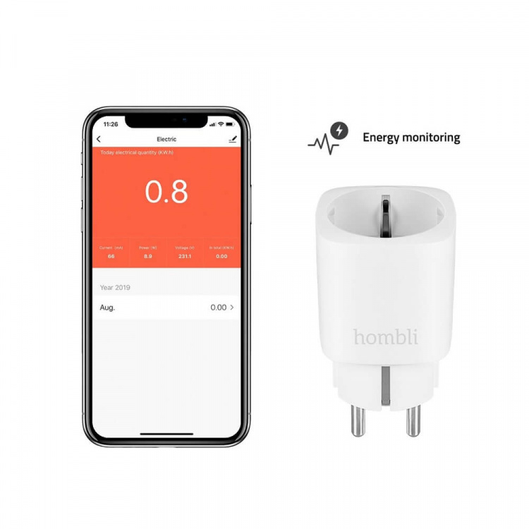Hombli EU Smart Plug Promo Pak 2+1 Hvit Hombli EU Smart Plug Promo Pak 2+1 Hvit