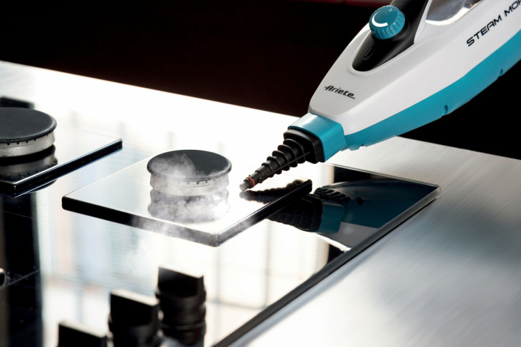 Ariete Dampmopp 10 i 1 sammenleggbar - hvit/blå- FYNDVARA 