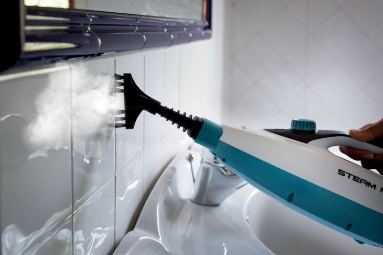 Ariete Dampmopp 10 i 1 sammenleggbar - hvit/blå- FYNDVARA 