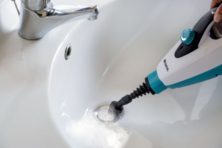 Ariete Dampmopp 10 i 1 sammenleggbar - hvit/blå- FYNDVARA 