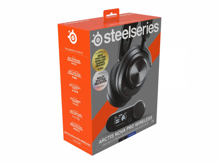 SteelSeries Arctis Nova Pro Wireless - Trådløst spillhodesett, svart SteelSeries Arctis Nova Pro Wireless - Trådløst spillhodesett, svart