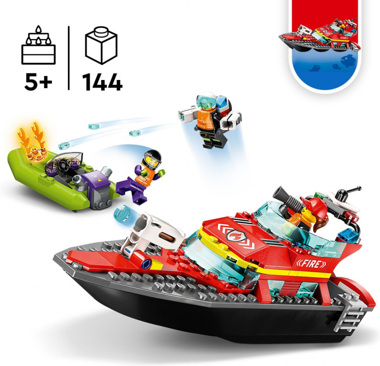 Lego City Fire 60373 - Brannredningsbåt