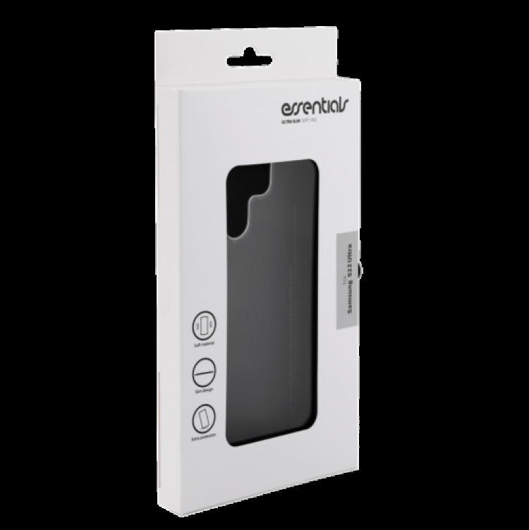 Essentials Samsung Galaxy S22 Ultra TPU bakdeksel, Transp.