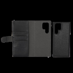 samsung Galaxy S22 Ultra PU-vegg, detac, 3 kort, Blk
