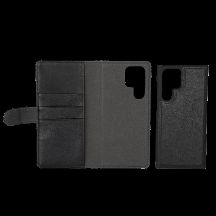 samsung Galaxy S22 Ultra PU-vegg, detac, 3 kort, Blk