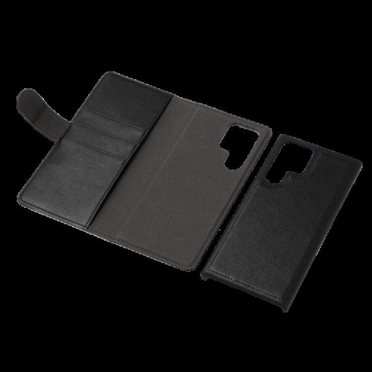 samsung Galaxy S22 Ultra PU-vegg, detac, 3 kort, Blk