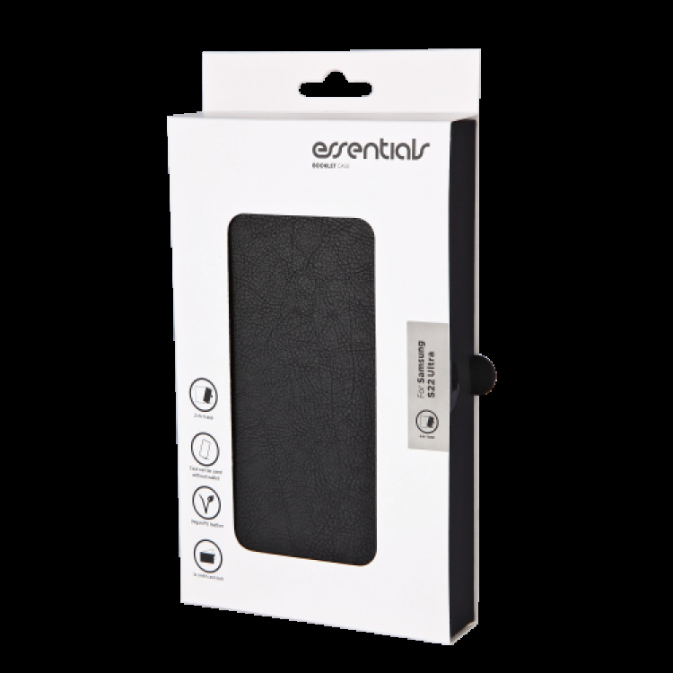 samsung Galaxy S22 Ultra PU-vegg, detac, 3 kort, Blk