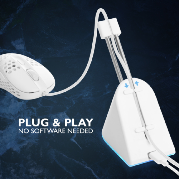 deltaco_gaming Mouse Bungee, hvit/RGB