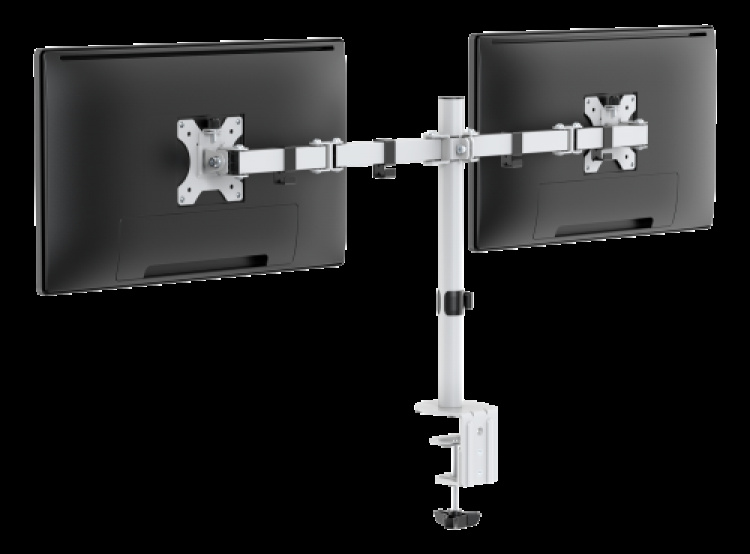 deltaco_gaming WHITE LINE WA86 Skrivebordsarm med to skjermer, 13-32
