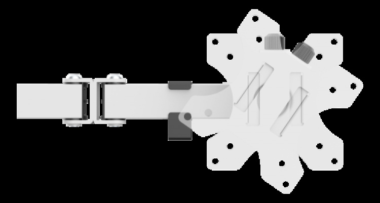 deltaco_gaming WHITE LINE WA86 Skrivebordsarm med to skjermer, 13-32