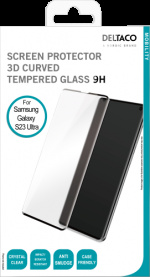 DELTACO Skjermbeskytter, Samsung Galaxy S23 Ultra, 3D buet glass