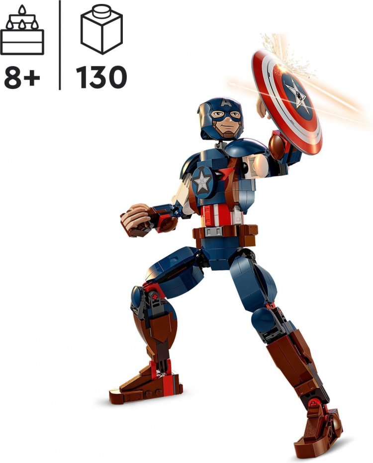 Lego Super Heroes Marvel 76258 - Captain America konstruksjonsfigur Lego Super Heroes Marvel 76258 - Captain America konstruksjonsfigur
