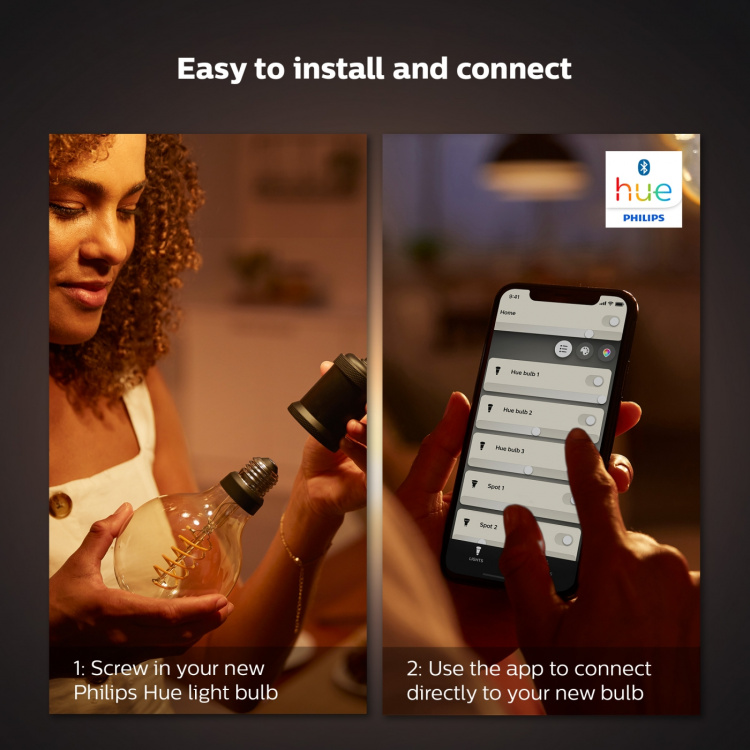 Philips Hue Hvit glødetråd E27 Globe G93 550 lm Philips Hue Hvit glødetråd E27 Globe G93 550 lm