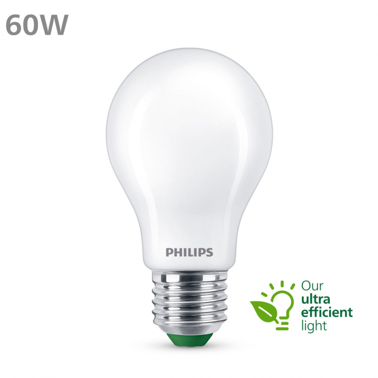 Philips LED E27 Normal 4W (60W) Frosted 840lm 2700K Energiklasse A Philips LED E27 Normal 4W (60W) Frosted 840lm 2700K Energiklasse A