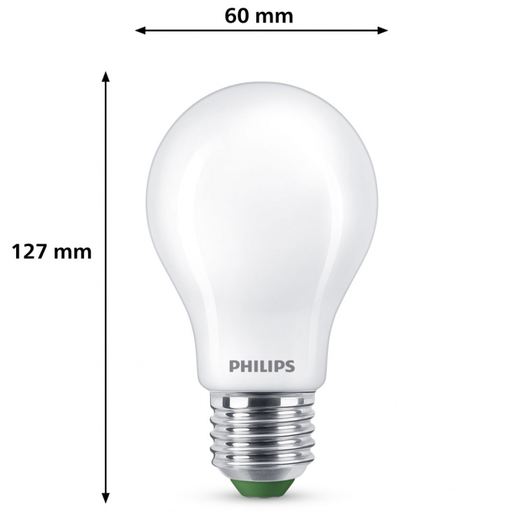 Philips LED E27 Normal 4W (60W) Frosted 840lm 2700K Energiklasse A Philips LED E27 Normal 4W (60W) Frosted 840lm 2700K Energiklasse A