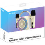 Celly Partymic2 Trådløs høyttaler RGB + 2 kablede mikrofoner Celly Partymic2 Trådløs høyttaler RGB + 2 kablede mikrofoner