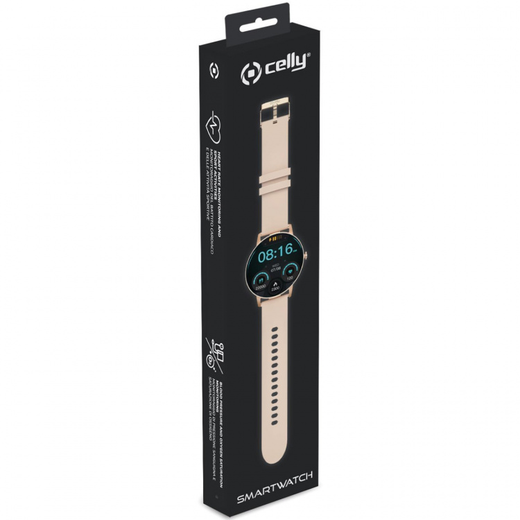 Celly Trainerround2 Smartklokke med rund urskive, rosa Celly Trainerround2 Smartklokke med rund urskive, rosa