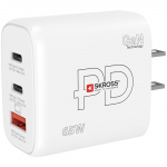 SKROSS Strømlader US/Japan etc. 2xUSB-C PD + 1xUSB-A GaN 65W SKROSS Strømlader US/Japan etc. 2xUSB-C PD + 1xUSB-A GaN 65W