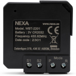 Nexa WBT-2201 Innebygd batteridrevet sender på/av/dimmer 2 kanaler Nexa WBT-2201 Innebygd batteridrevet sender på/av/dimmer 2 kanaler