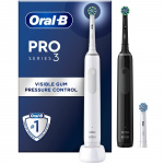 Oral B Elektrisk tannbørste Pro3 Duo Svart / Hvit
