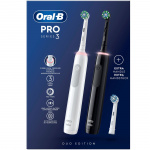Oral B Elektrisk tannbørste Pro3 Duo Svart / Hvit