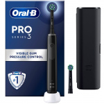 Oral B Elektrisk tannbørste Pro3 Black + ekstra refill + TC