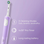 Oral B Vitality Pro elektrisk tannbørste Lilac CA HBOX