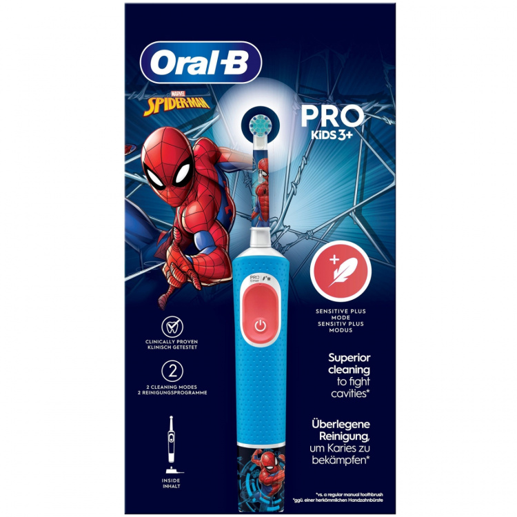 Oral B Vitality Pro Kids Spiderman HBOX elektrisk tannbørste Oral B Vitality Pro Kids Spiderman HBOX elektrisk tannbørste