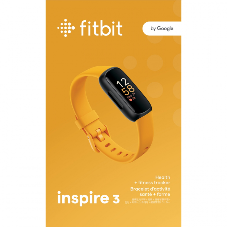 Fitbit Inspire 3, svart/morgenglød