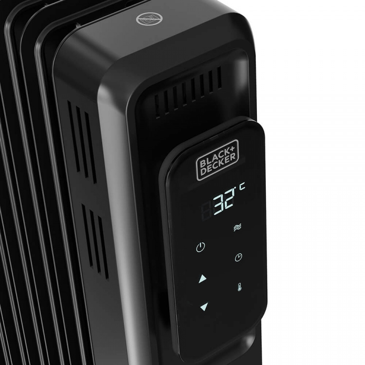 BLACK+DECKER Oljefyrt Digital 2000W Svart