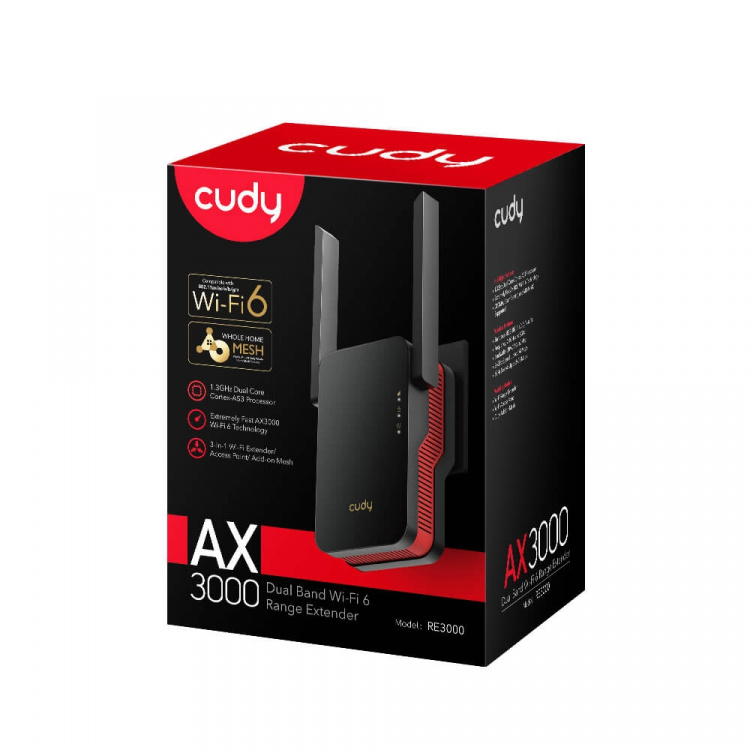 CUDY Wi-Fi Extender RE3000 AX3000 Mesh CUDY Wi-Fi Extender RE3000 AX3000 Mesh