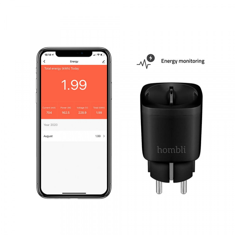 Hombli EU Smart Plug Promo Pak 2+1 Svart Hombli EU Smart Plug Promo Pak 2+1 Svart
