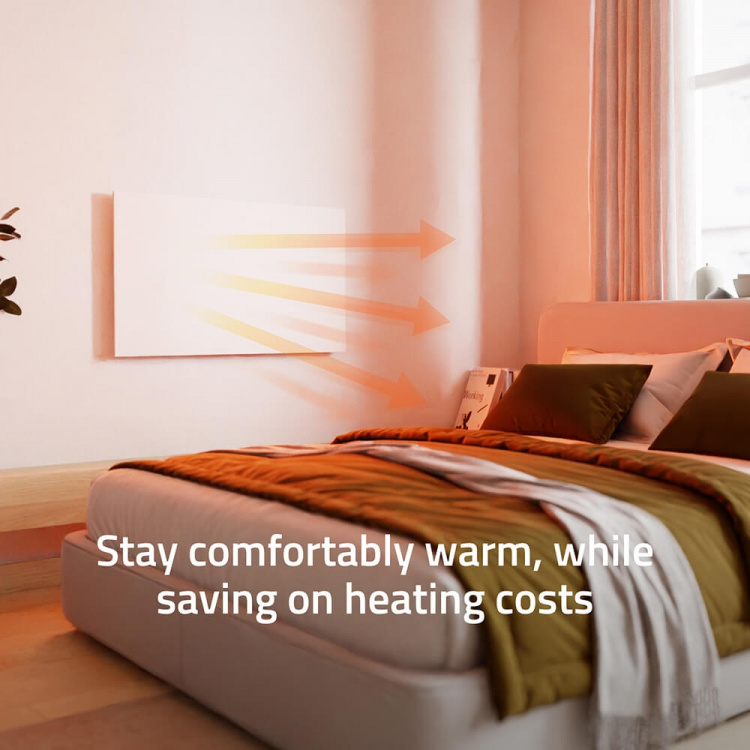 Hombli Smart Infrarød Varmer Glasspanel 600w Hvit