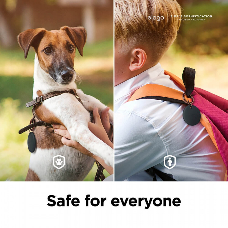 Elago Deksel med nøkkelring for AirTag Svart